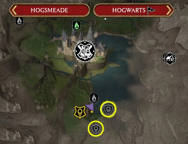 banderas negras mapa hogwarts legacy
